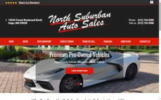 North Suburban Auto Sales website