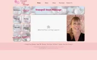 Tranquil Days Massage of Hugo website