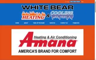 White Bear Heating & Cooling of Hugo website