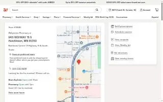 Walgreens Pharmacy of Hutchinson website