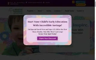 Creative Wonders Childcare website