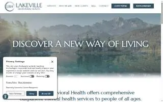 Lakeville Behavioral Health website