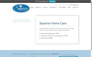 Superior Home Care, Inc. website