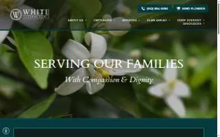 White Funeral Homes website