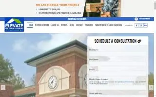 Elevate Exteriors & Remodeling Inc. website