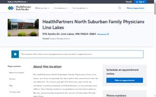 HealthPartners North Suburban Family Physicians Clinic Hugo
