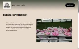 Baraka Party Rentals of Mankato website