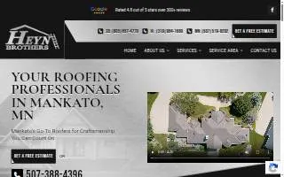 Heyn Brothers Roofing website