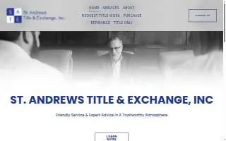 St Andrews Title & Exchange Inc website