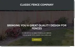 Classic Fence Company, LLC website