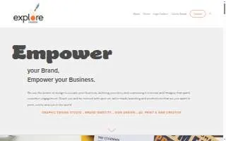 Explore Creative - Media Company, Video Production website