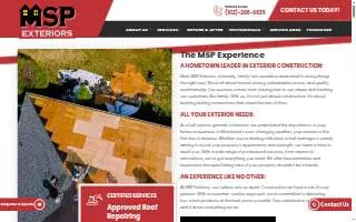 MSP Exteriors website