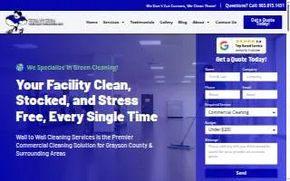 Wall to Wall Cleaning Services website