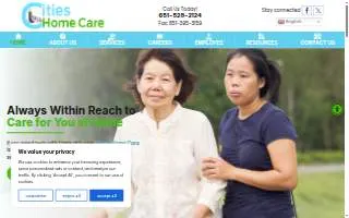 Cities Home Care (PCA and Homemaker) website