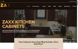 Zaxx Cabinets - Satellite Office and Showroom website