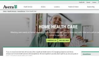 Avera@Home Home Health — Marshall website