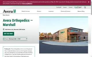 Avera Orthopedics — Marshall website