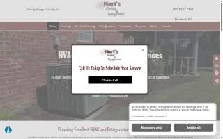 Hart's Heating & Refrigeration website