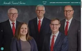 Horvath Funeral Service website