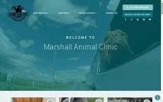 Marshall Animal Clinic website