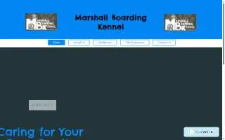 Marshall Boarding Kennel website