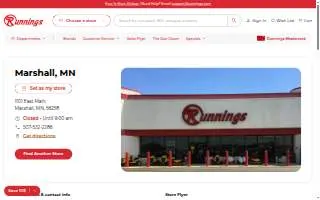 Runnings of Marshall website