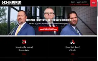 612 INJURED Injury & Accident Lawyers of Minneapolis website