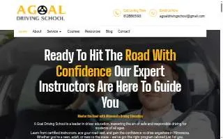 A goal driving school website