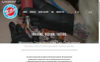 Minneapolis Tattoo Shop website