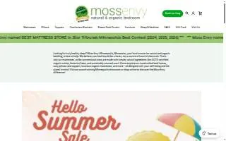 Moss Envy: Natural & Organic Bedroom website