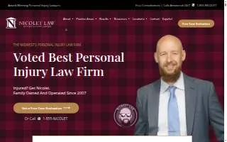 Nicolet Law Accident & Injury Lawyers of Minneapolis website