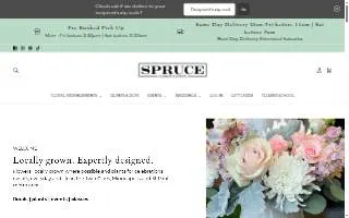 Spruce Flowers and Events website