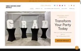 Three Sisters Event Rentals LLC of Minneapolis website