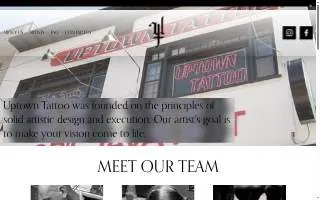 Uptown Tattoo website