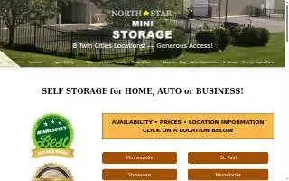 North Star Mini Storage of Minnetonka website