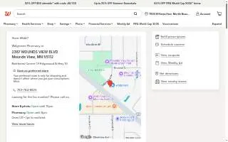 Walgreens Pharmacy of Mounds View website