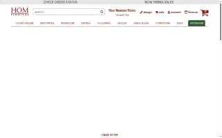 HOM Furniture of New Hope website