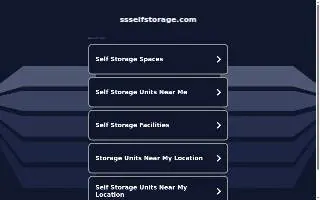 S & S Self Storage website