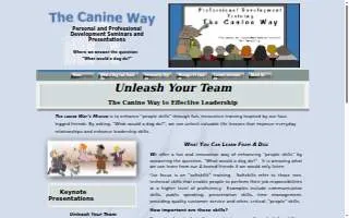 The Canine Way Dog Training website