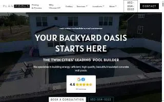 Plan Pools & Concrete website