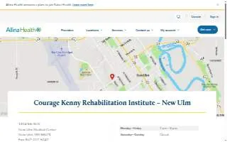 Courage Kenny Sports & Physical Therapy - New Ulm website