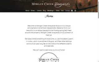 Morgan Creek Vineyards and Winery website