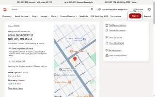 Walgreens of New Ulm website