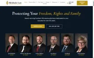 Birkholz Law of North Mankato website