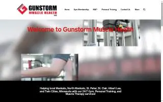 Gunstorm Muscle Health & Fitness 24/7 website