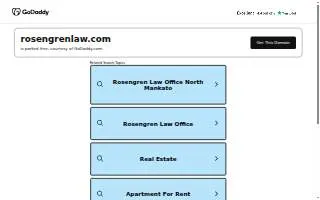 Rosengren Law Office, LLC website