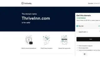 Thrive In A New Approach, LLC website