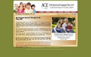 ACE Speech and Language Clinic, LLC of North St. Paul website