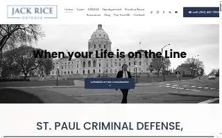 Jack Rice Defense | St. Paul Criminal Defense & DWI Lawyer website