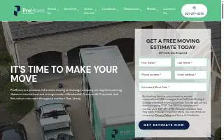 Pro Move Storage website